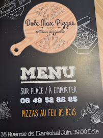 Menu du Dole Max Pizzas à Dole
