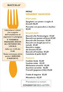 Menu / carte de Samase à Montefredane