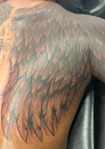 Explore trap house tattoo ideas, creative tattoo ideas in Nicholasville, available at Castle of Color