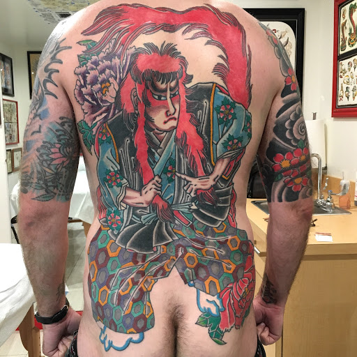 Explore blackout cover up tattoo ideas, creative tattoo ideas in Dallas, available at Carl Hallowell, Horisho