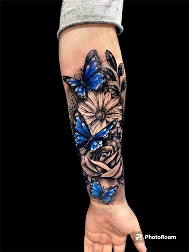 Explore name tattoo ideas for men, creative tattoo ideas in Dallas, available at Refined Ink Tattoo Studio