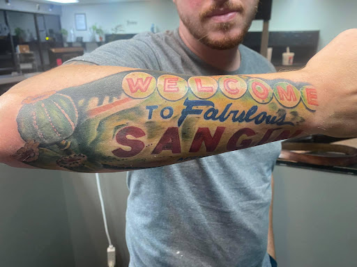 Find inbetween boob tattoo ideas for your next unique tattoo in Pineville at Twin Flame Tattoo & Skincare