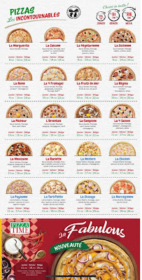 Menu / carte de Pizza Time® Mantes-la-jolie à Mantes-la-Jolie