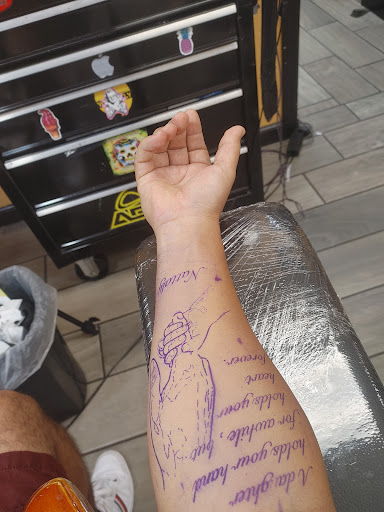 Explore viking hand tattoo ideas, creative tattoo ideas in Glendale, available at Razteca Art Tattoo