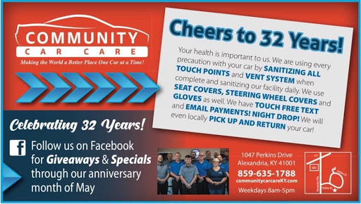 Auto Repair Shop «Community Car Care», reviews and photos, 1047 Perkins Dr, Alexandria, KY 41001, USA