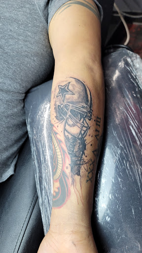 Explore neck tattoo idea men, creative tattoo ideas in El Paso, available at Crimson Veil Tattoo East