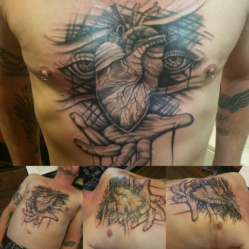 Explore spaceship tattoo ideas, creative tattoo ideas in Noblesville, available at Mystic Images Tattoo Co.