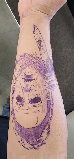 Explore dog bone tattoo ideas, creative tattoo ideas in Pasadena, available at In the Skin Tattoo & Body Piercing Studios