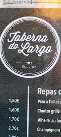 Taberna do Largo à Porto menu