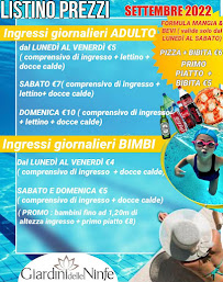 The Gardens Of the Nymphs à Naples menu