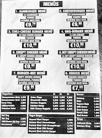 Menu du Babas Burger à Berlin