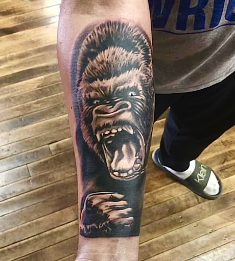 Explore half arm tattoo ideas, creative tattoo ideas in Peru, available at Fade To Black Tattoo Studio