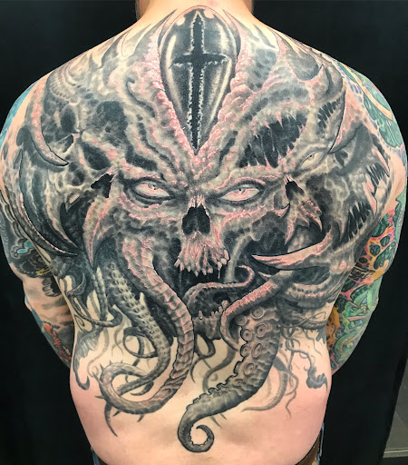 Explore small skull tattoo ideas, creative tattoo ideas in Washington, available at Fattys Tattoos & Piercings H Street