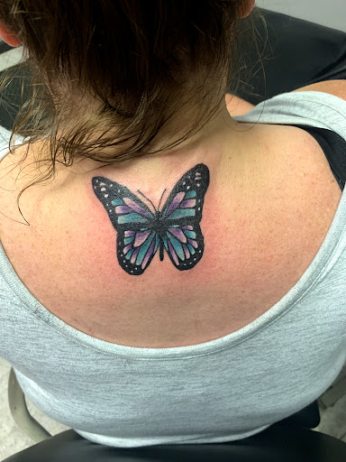 Explore leg tattoo idea, creative tattoo ideas in Hudson Falls, available at ALTERED ADDICTION TATTOOS