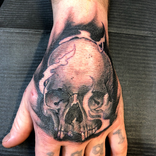 Explore mens knee tattoo ideas, creative tattoo ideas in Sikeston, available at True Hand Tattoo