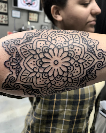 Explore full sleeve tattoo ideas for females, creative tattoo ideas in Matthews, available at Divine Arts Tattoo Company