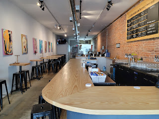 A row of beer taps