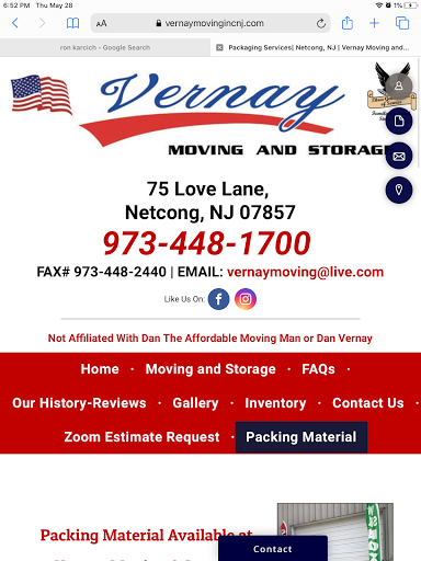 Moving Company «Vernay Movers», reviews and photos, 75 Love Ln, Netcong, NJ 07857, USA