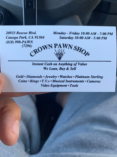 Loan Agency «Crown Pawn Shop», reviews and photos, 20933 Roscoe Blvd, Canoga Park, CA 91304, USA
