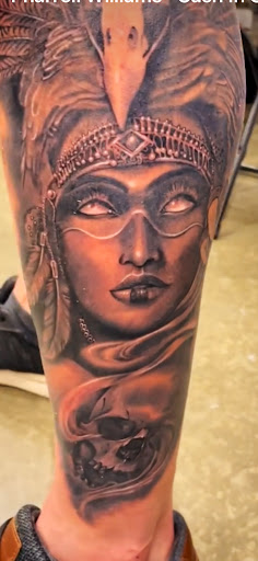 Explore halloween theme tattoo ideas, creative tattoo ideas in Houston, available at Gerardos Tattoos