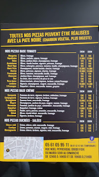 Menu / carte de Black Pizz' à Foix