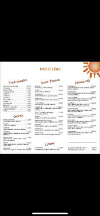Carte du La Pizz' à Dav à Châteauneuf-les-Martigues