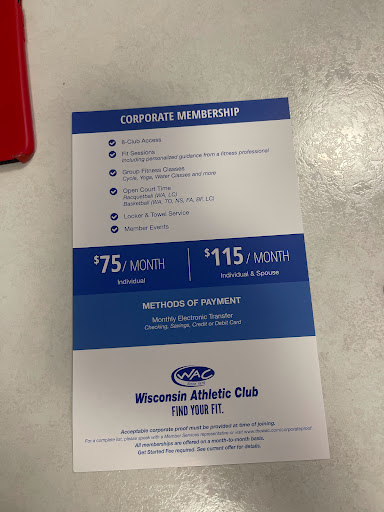 Health Club «Wisconsin Athletic Club», reviews and photos, 8700 W Watertown Plank Rd, Wauwatosa, WI 53226, USA