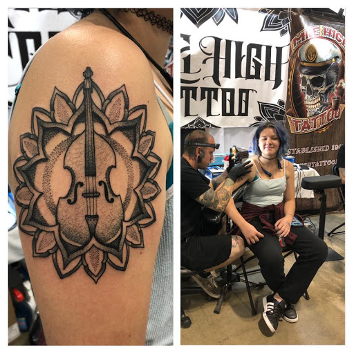 Explore gojo satoru tattoo ideas, creative tattoo ideas in Denver, available at Mile High Tattoo