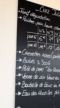 Menu / carte de Chez Julien à Andernos-les-Bains