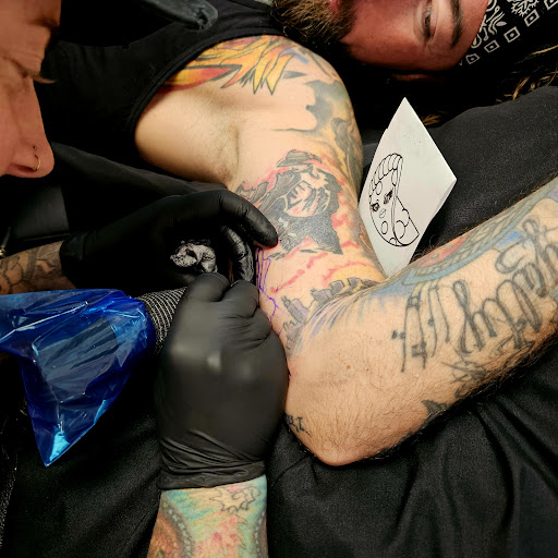 Explore r2d2 tattoo ideas, creative tattoo ideas in Traverse City, available at Pinups & Needles