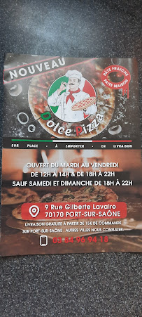 Pizzeria DOLCE PIZZA à Port-sur-Saône (la carte)