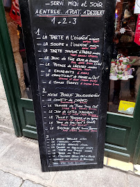 Restaurant français La Citrouille à Paris (le menu)
