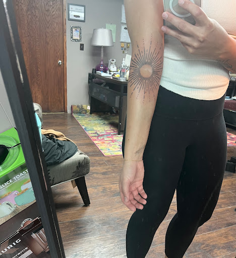 Explore full arm tattoo ideas, creative tattoo ideas in Menomonee Falls, available at Color Bomb Tattoo Shop and Body Piercing