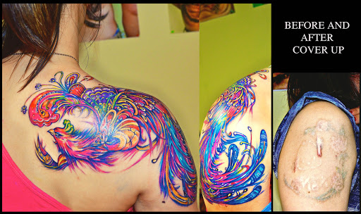 Explore love heart tattoo ideas, creative tattoo ideas in Garden Grove, available at Anna Hang Tattoo