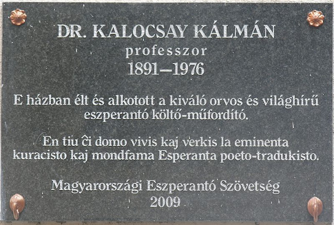 Értékelések erről a helyről: Eszperantó emlékhely, Kalocsay Kálmán emléktábla, Budapest - Múzeum