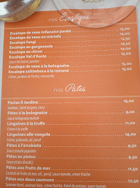 Restaurant italien Le Jardin d'Italie à Breuillet - menu / carte