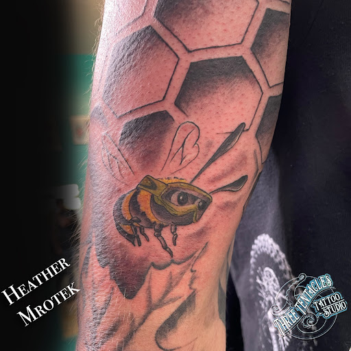 Explore butterfly and flower tattoo ideas, creative tattoo ideas in Hayward, available at Three Tentacles Tattoo Studio