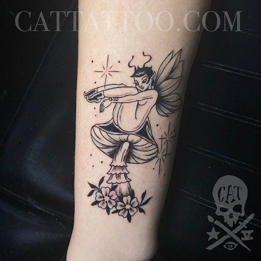 Explore semicolon tattoo ideas for men, creative tattoo ideas in Addison, available at Cat Tattoo