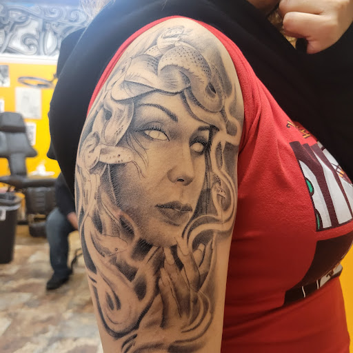 Explore irish flag tattoo ideas, creative tattoo ideas in Detroit, available at Detroit Aztec Tattoos