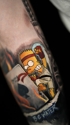 Explore tattoo ideas for law enforcement, creative tattoo ideas in Corona, available at Crop Circles Tattoo Studio