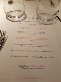 L'Atelier du Peintre à Colmar menu