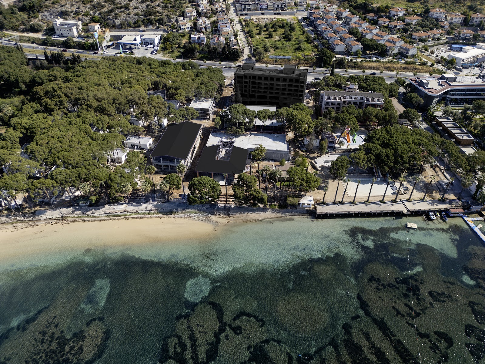 Ömer Holiday Resort Plajı'in fotoğrafı ve yerleşim