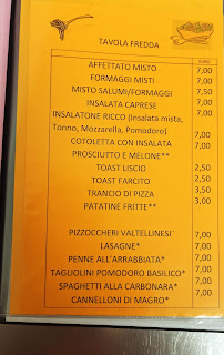 Menu du Chiosco Ghisallo à Magreglio