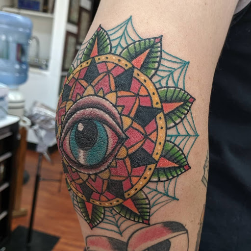 Explore forearm sleeve tattoo ideas for guys, creative tattoo ideas in Vincennes, available at Silver Owl Tattoo