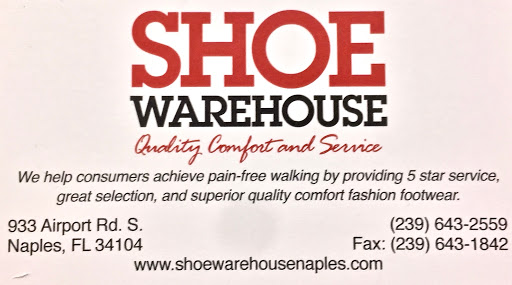 Shoe Store «Shoe Warehouse», reviews and photos, 933 Airport Pulling Rd S, Naples, FL 34104, USA