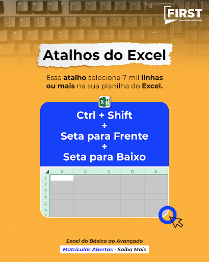 Logo da empresa - Escola First - Cursos de Informática e Excel