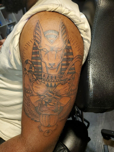 Explore yoda tattoo ideas, creative tattoo ideas in Sumter, available at LegendaryArt,LLC ,Tattoo Shop