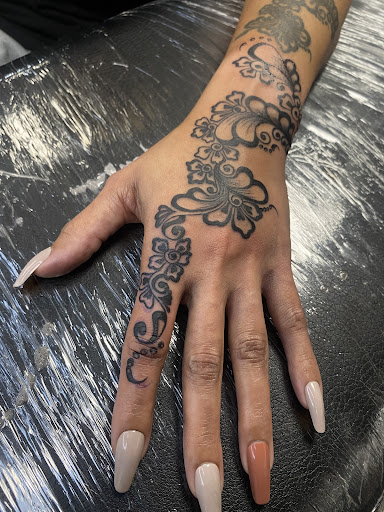 Explore falcon tattoo ideas, creative tattoo ideas in Texas City, available at Visionary Tattoo Co