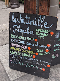 Menu / carte de Le Vintimille à Paris
