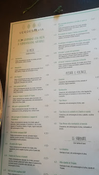 Pizzeria Verde Salvia à Pavia (la carte)